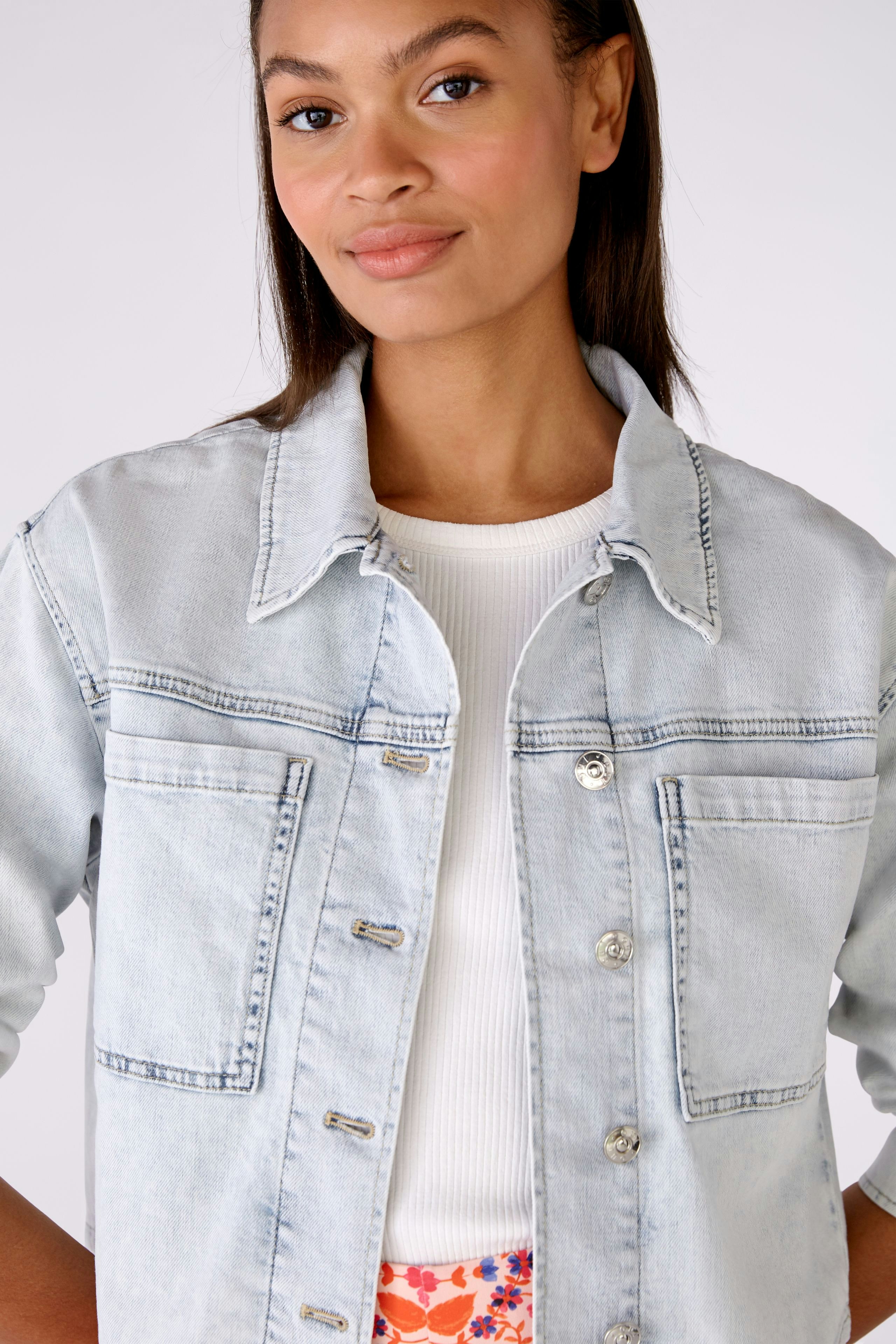 Bild 4 von Jeansjacke softer Denim-Stretch in lt blue denim | Oui