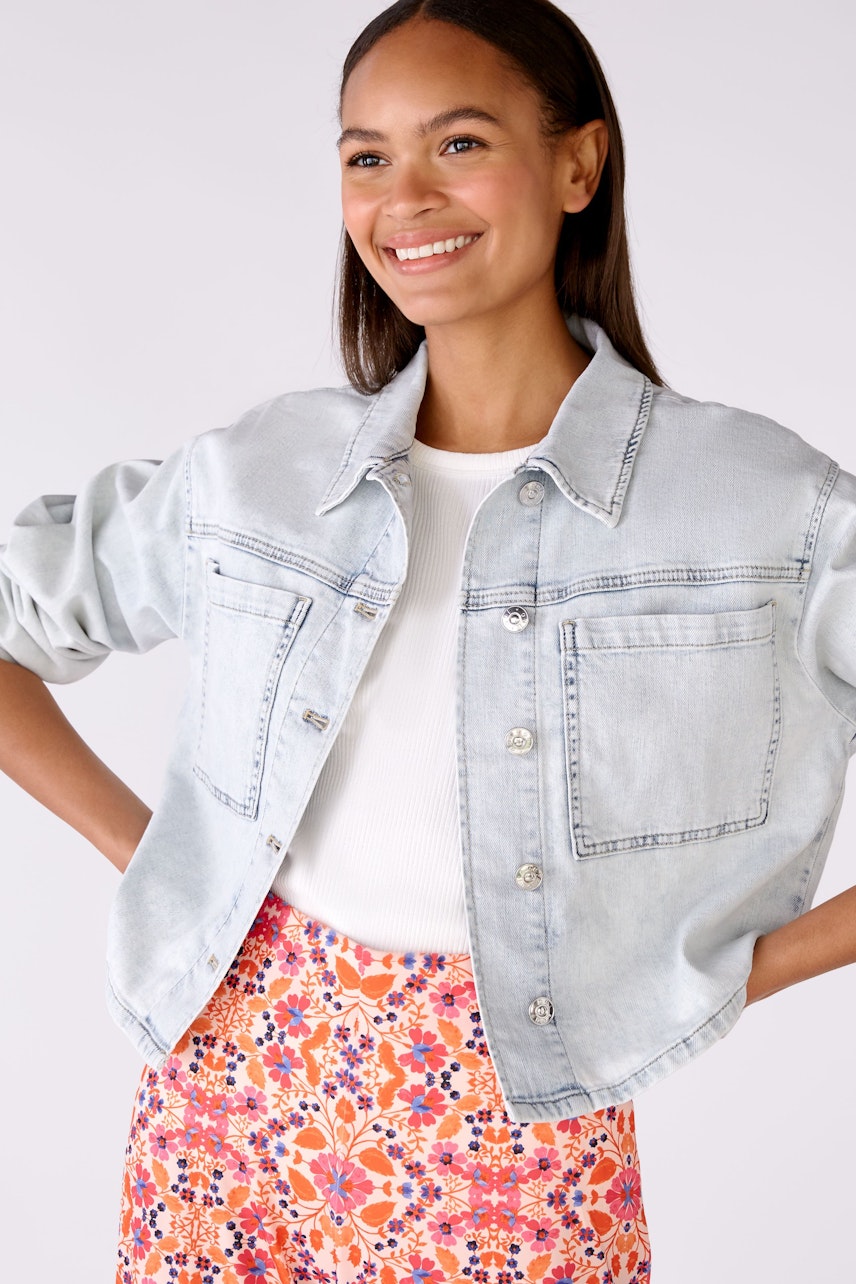 Bild 5 von Denim jacket soft denim stretch in lt blue denim | Oui