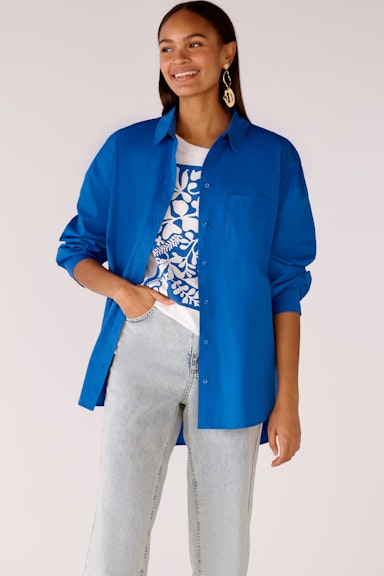 Bild 6 von Shirt blouse stretch cotton poplin in blue lolite | Oui