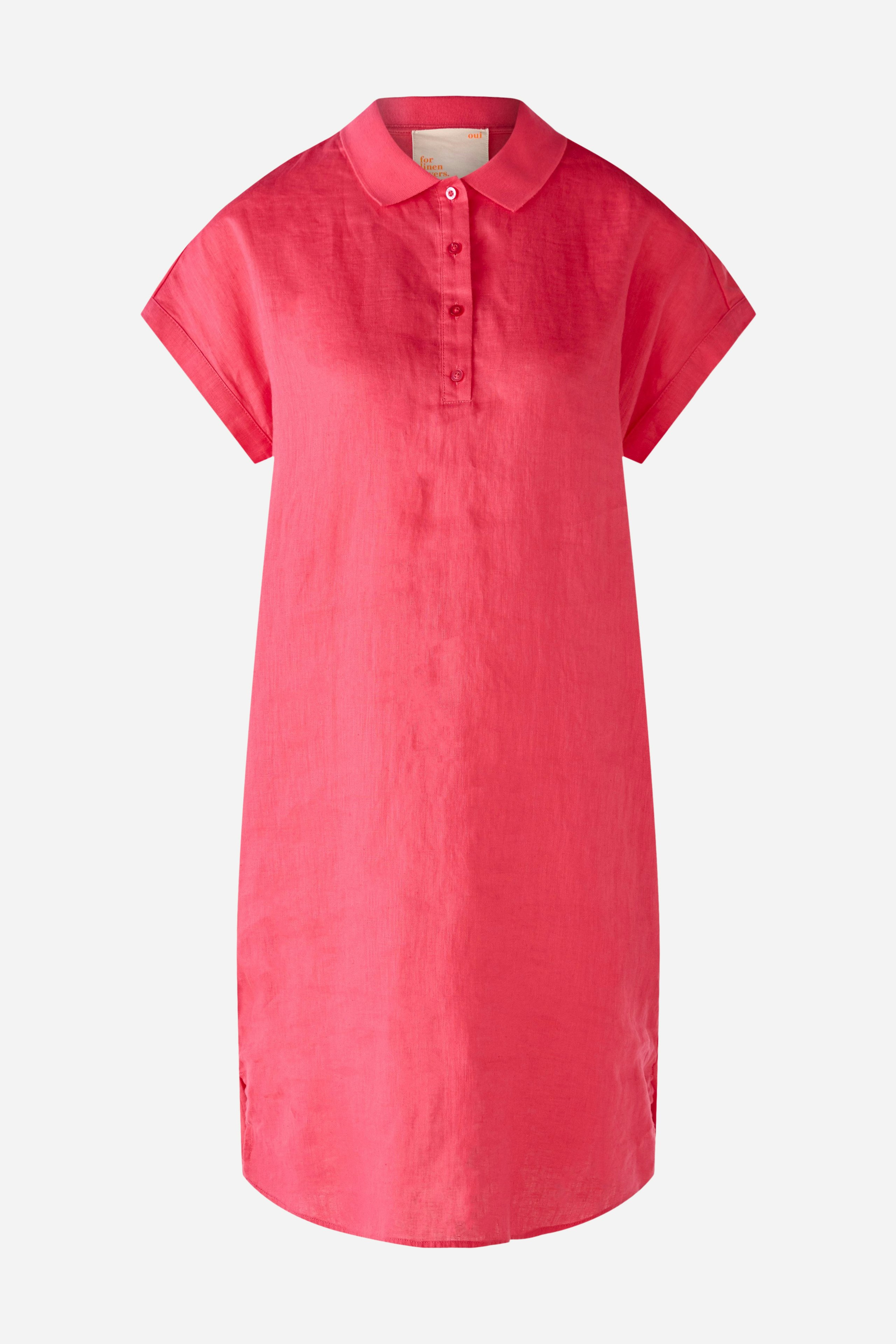 Bild 1 von Linen dress with jersey patch in raspberry sorbet | Oui
