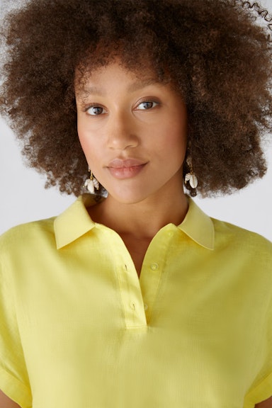 Bild 4 von Linen blouse linen-cotton patch in yellow | Oui