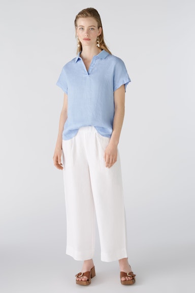 Bild 1 von Linen blouse linen-cotton patch in light blue | Oui