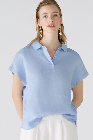 Bild 4 von Linen blouse linen-cotton patch in light blue | Oui
