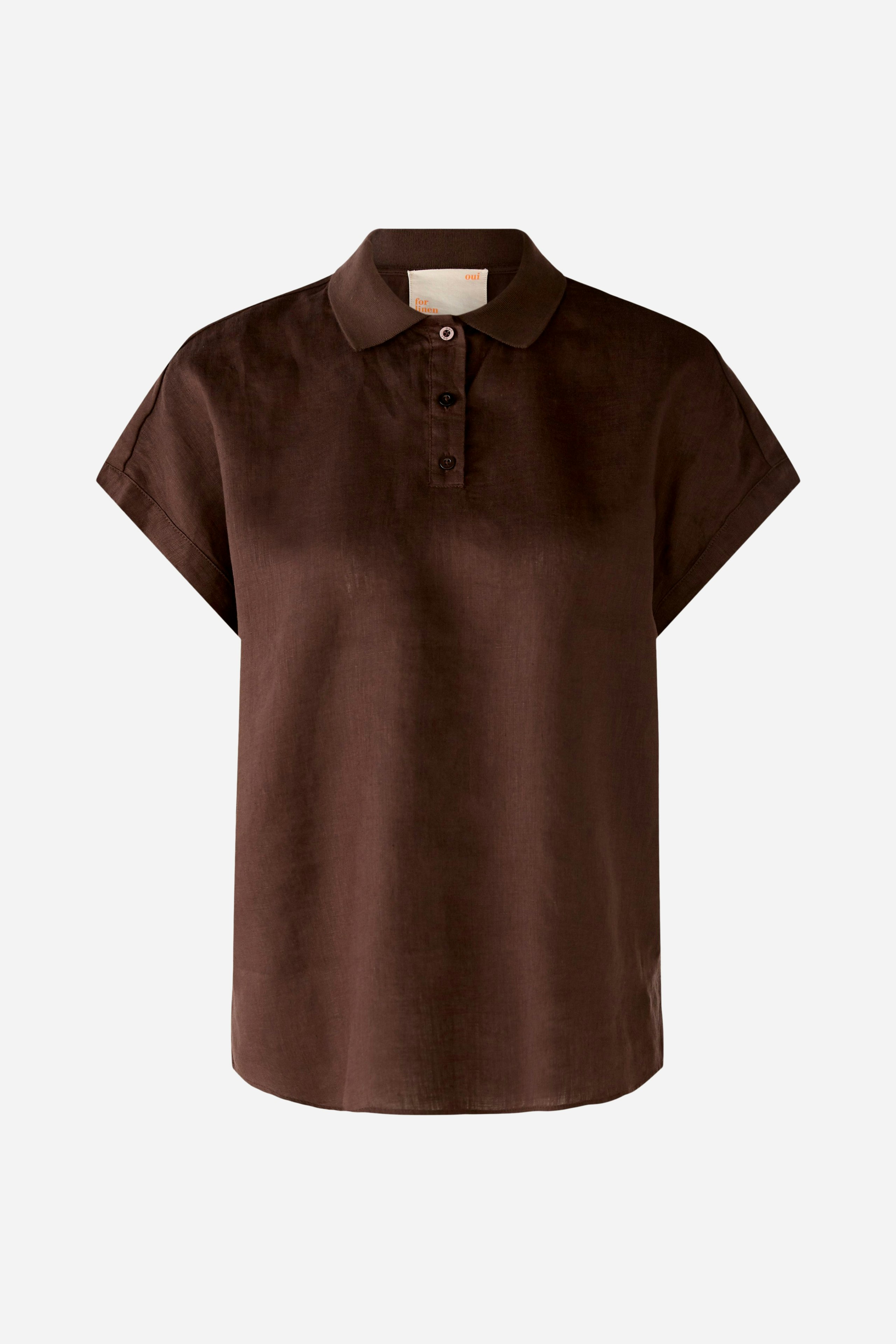Bild 1 von Leinenbluse Leinen-Baumwollpatch in chocolate fudge | Oui