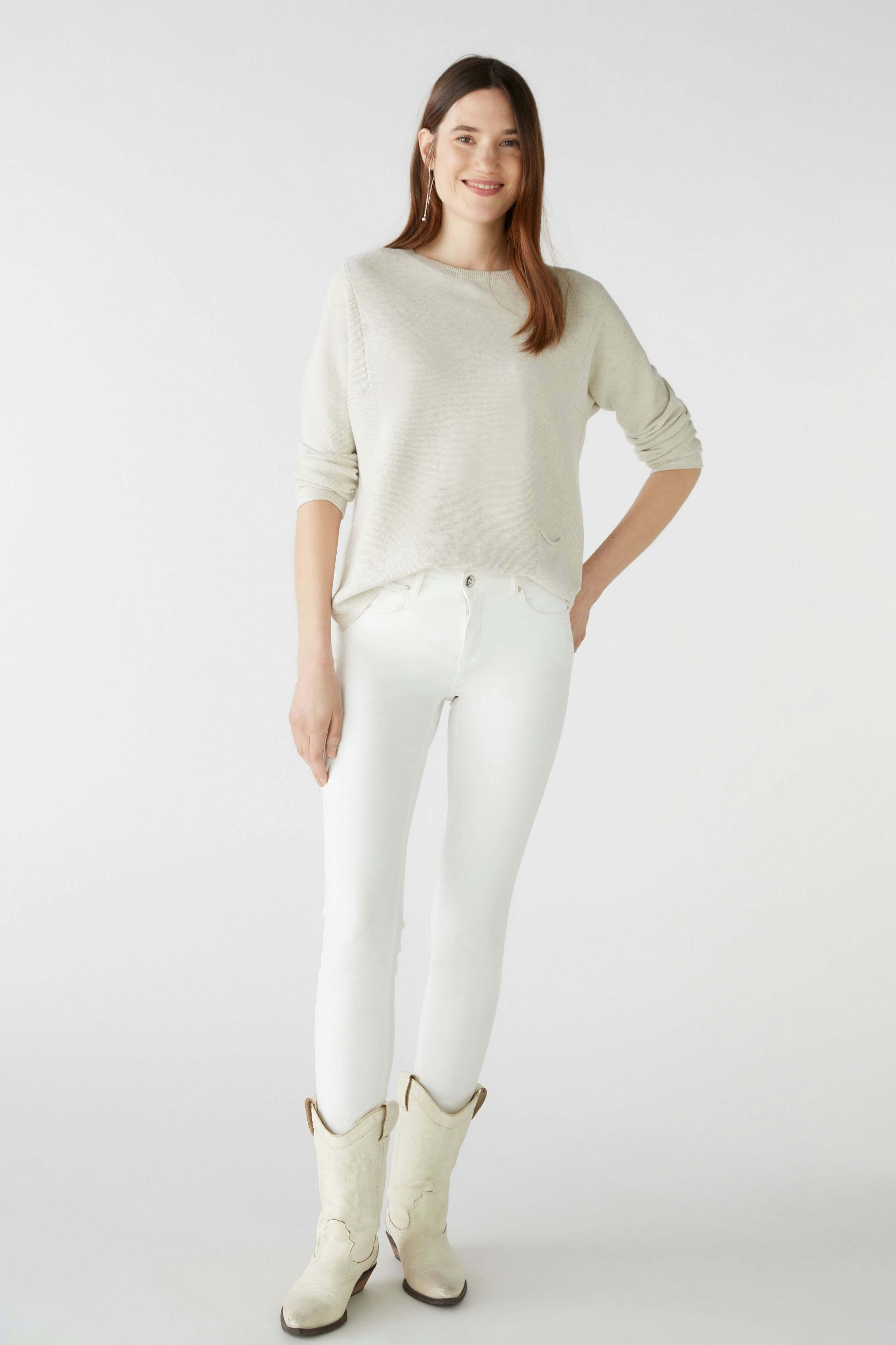 Bild 2 von KEIKO Pullover in Bio-Baumwolle in offwhite melang | Oui