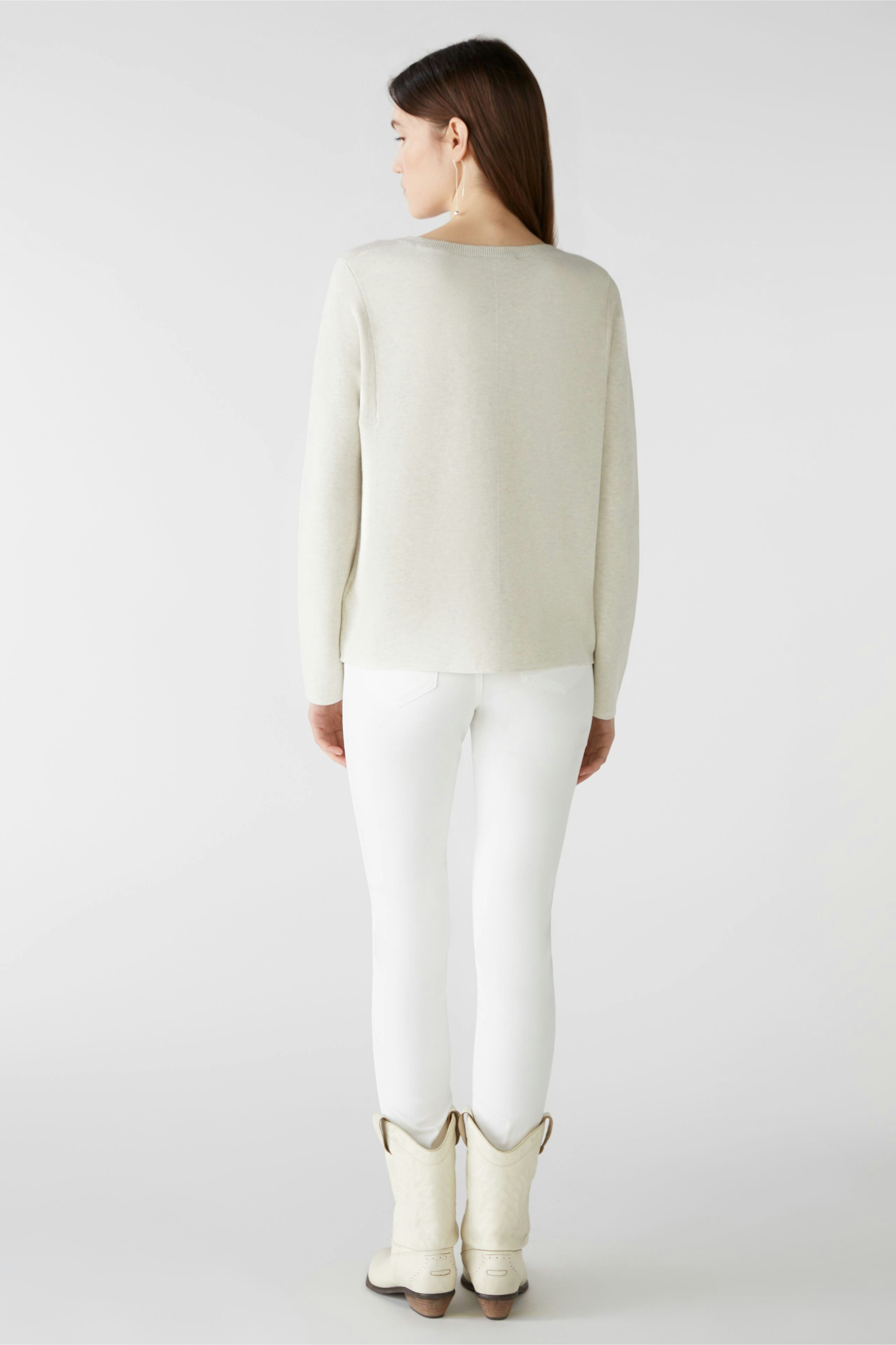 Bild 4 von KEIKO Pullover in Bio-Baumwolle in offwhite melang | Oui