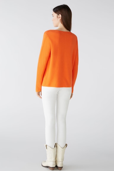 Bild 3 von KEIKO Pullover in organic cotton in vermillion orange | Oui