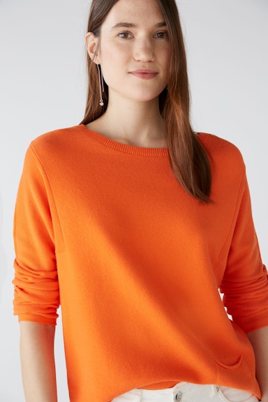 Bild 4 von KEIKO Pullover in organic cotton in vermillion orange | Oui