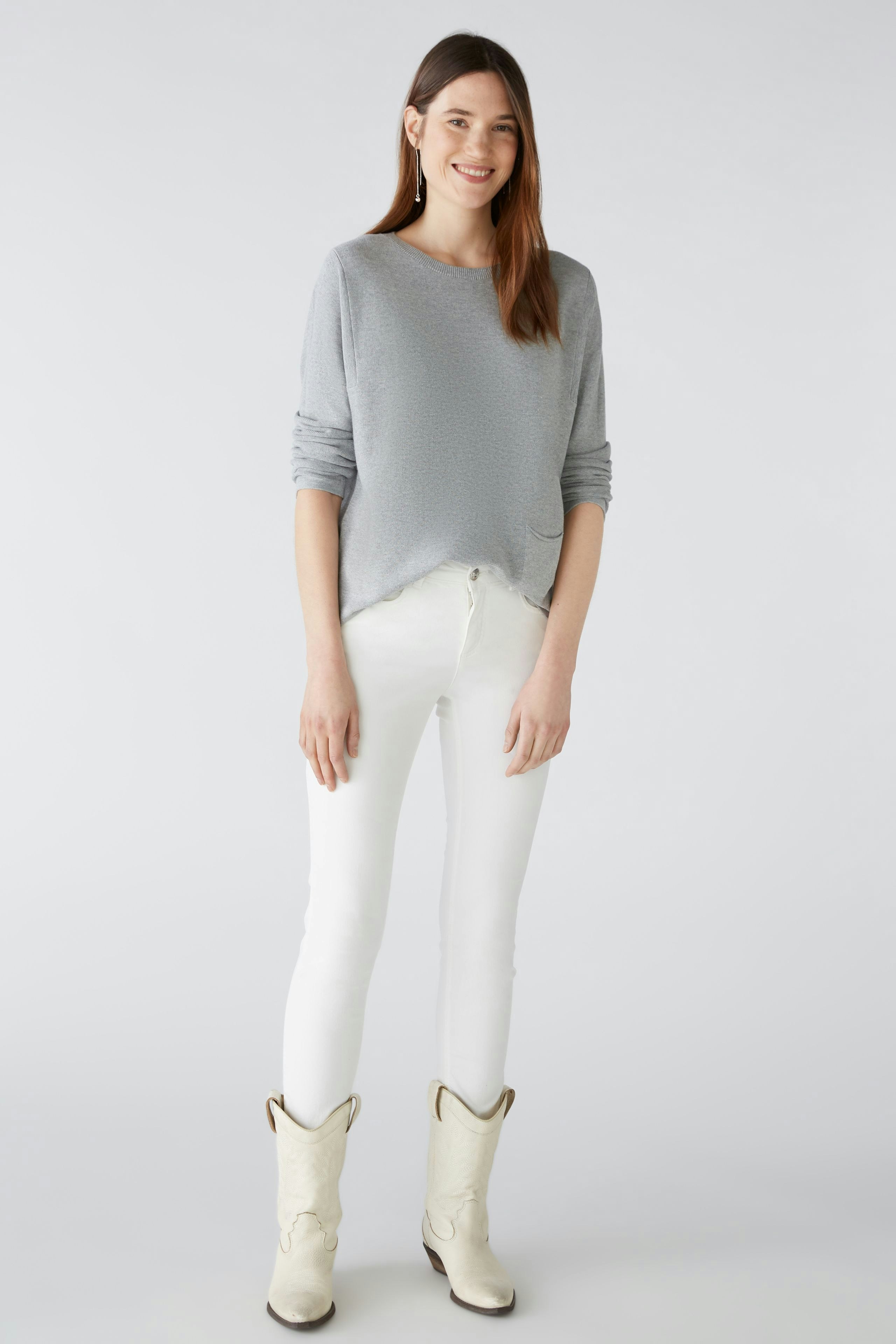 Bild 1 von KEIKO Pullover in organic cotton in light grey | Oui