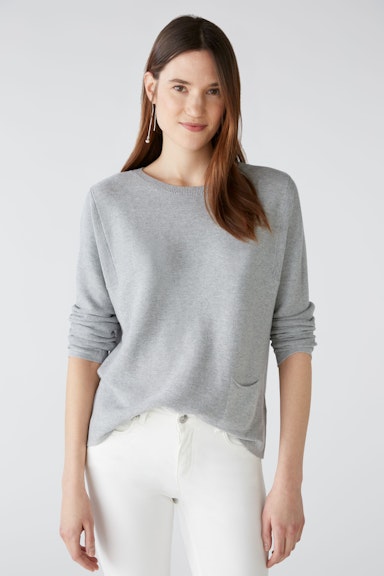 Bild 2 von KEIKO Pullover in organic cotton in light grey | Oui