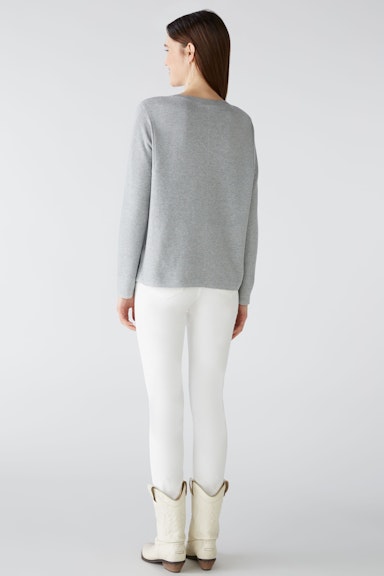 Bild 3 von KEIKO Pullover in organic cotton in light grey | Oui