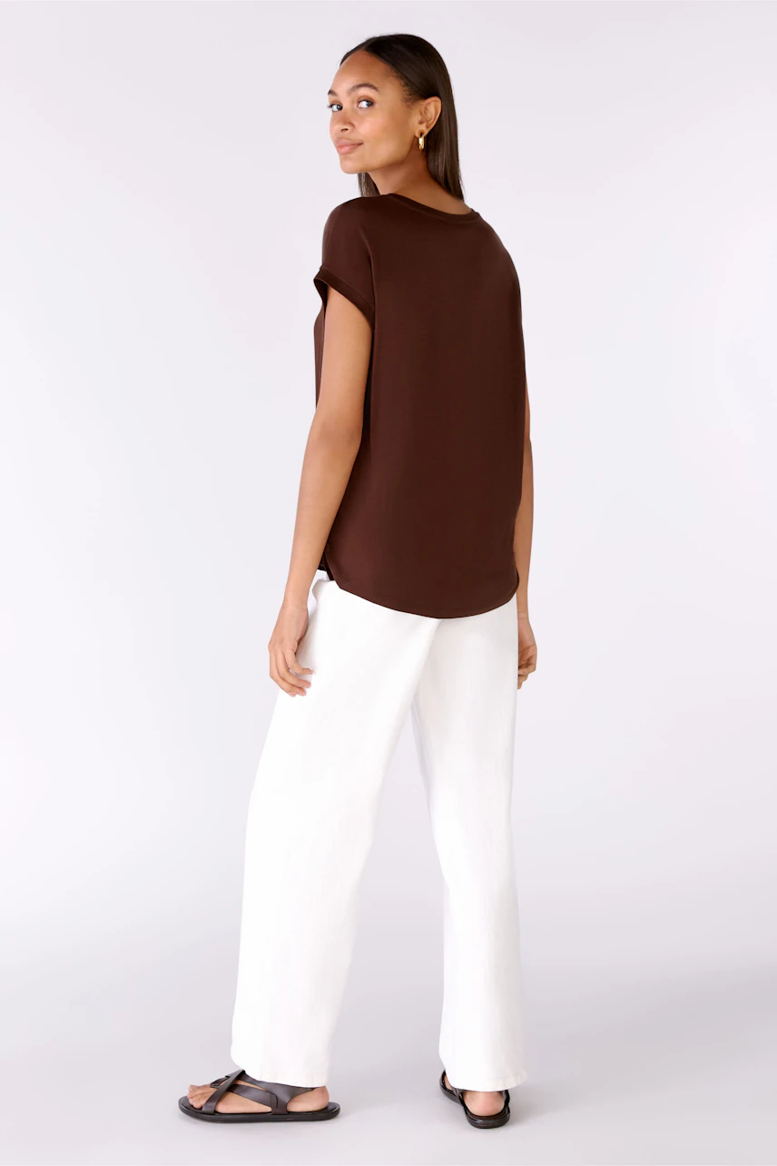 Bild 3 von Blouse shirt 100% viscose patch in chocolate fudge | Oui