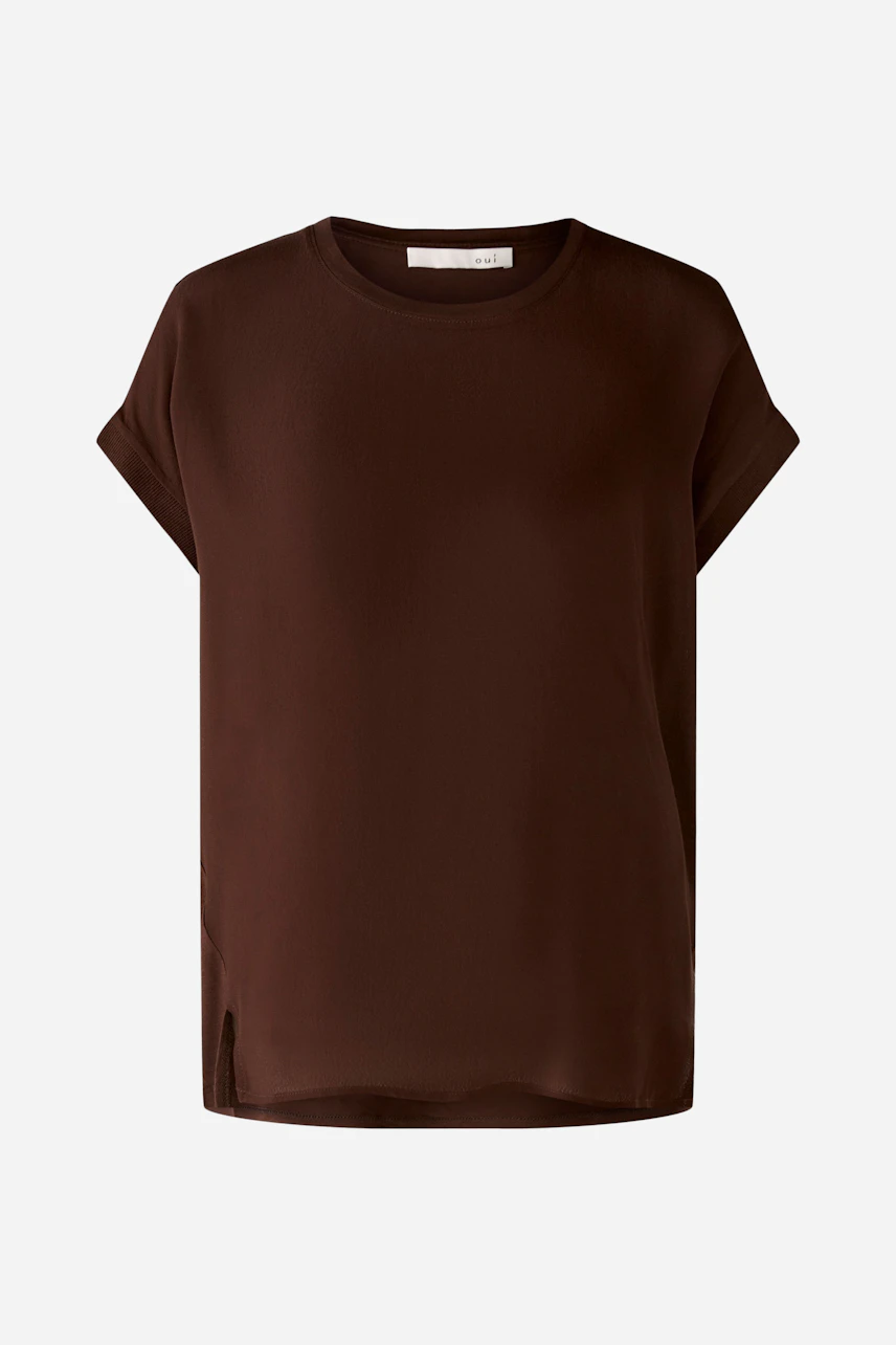 Bild 6 von Blouse shirt 100% viscose patch in chocolate fudge | Oui