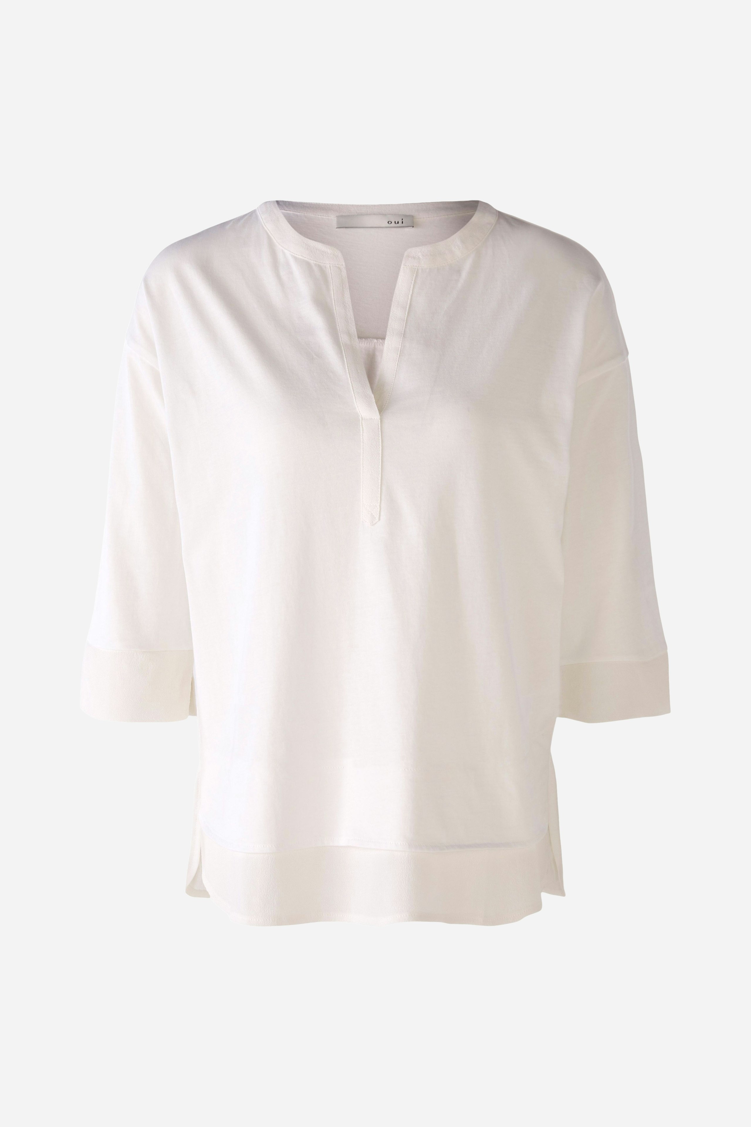 Bild 1 von Blusenshirt mit V-Ausschnitt in cloud dancer | Oui