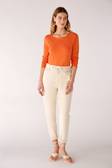 Bild 2 von Pullover in cotton blend in vermillion orange | Oui