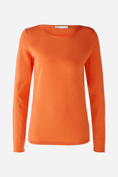 Bild 6 von Pullover in cotton blend in vermillion orange | Oui