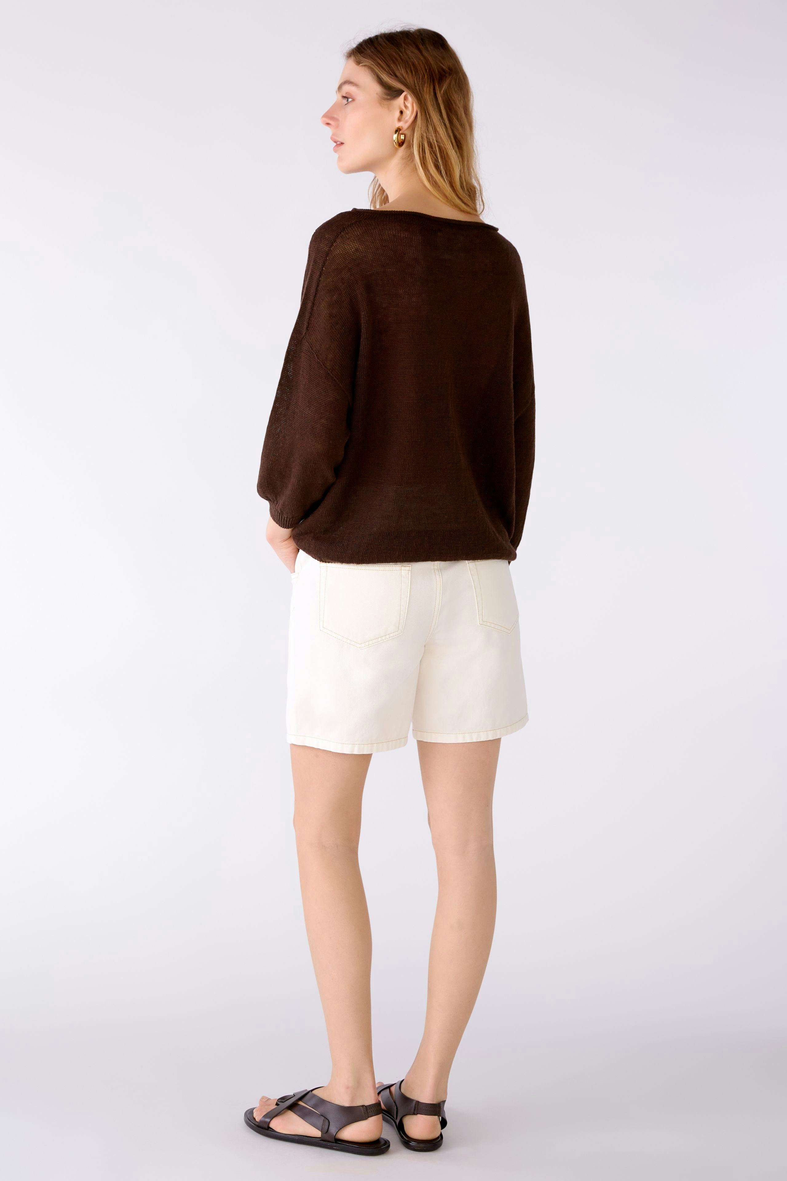 Bild 3 von Pullover 100% Leinen in chocolate fudge | Oui