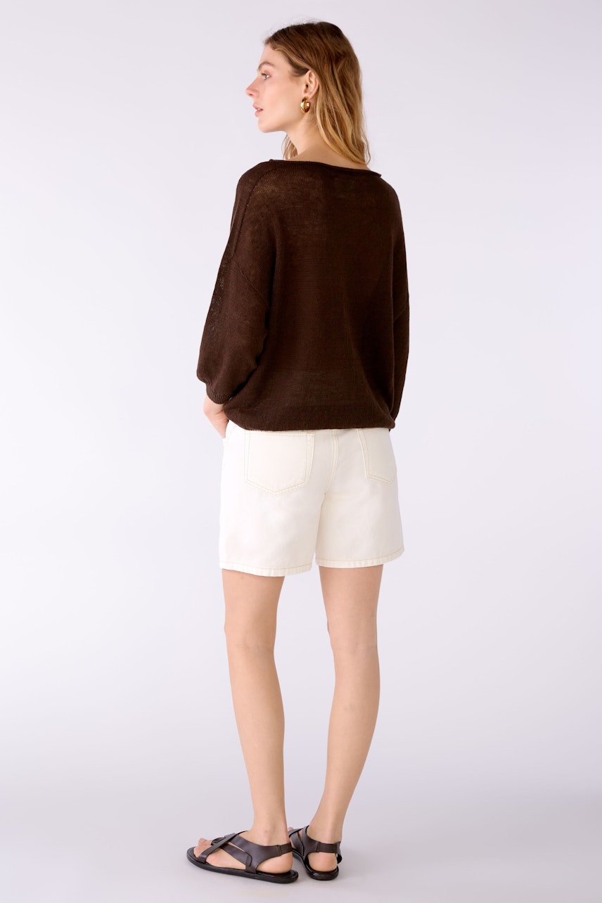 Bild 3 von Pullover 100% Leinen in chocolate fudge | Oui