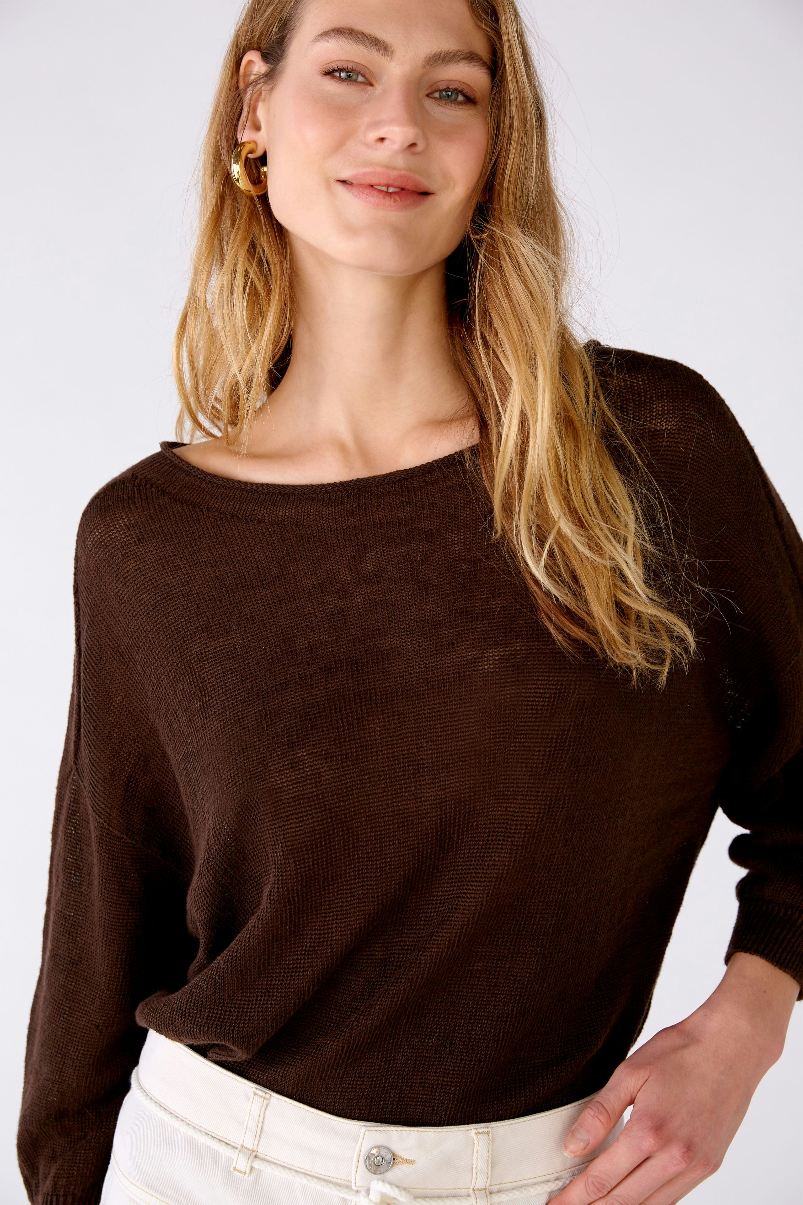 Bild 4 von Pullover 100% Leinen in chocolate fudge | Oui