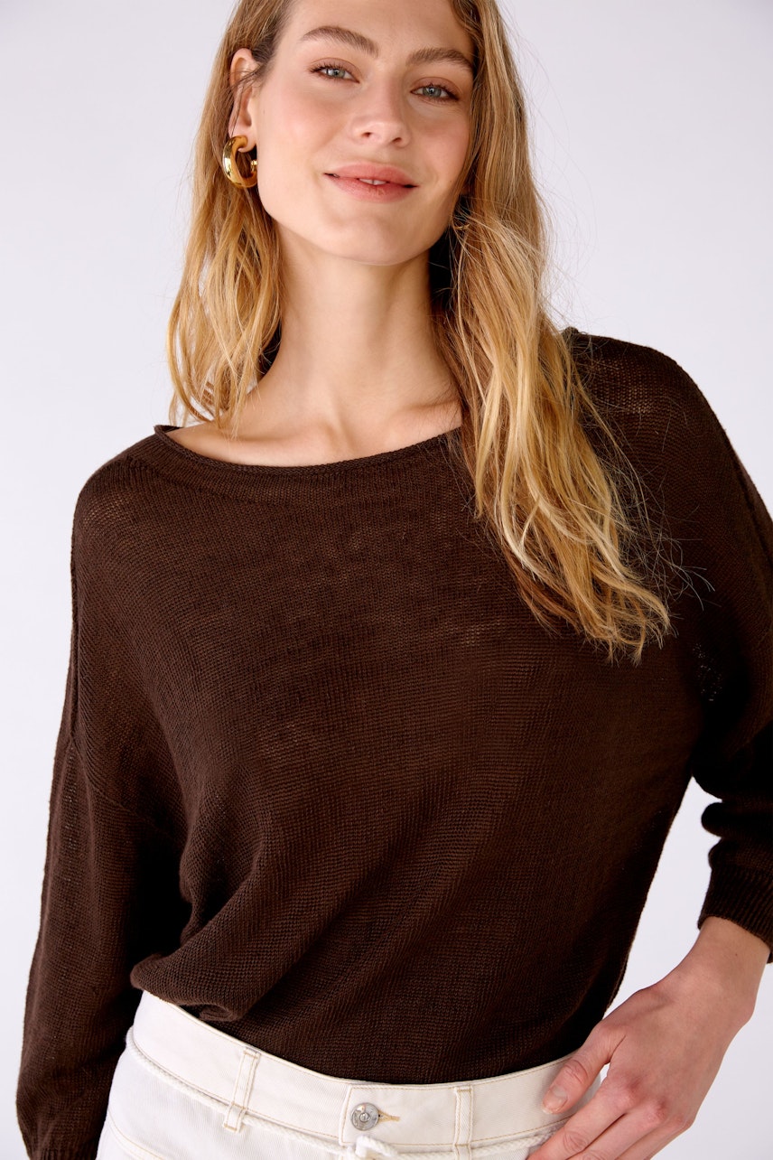 Bild 4 von Pullover 100% Leinen in chocolate fudge | Oui