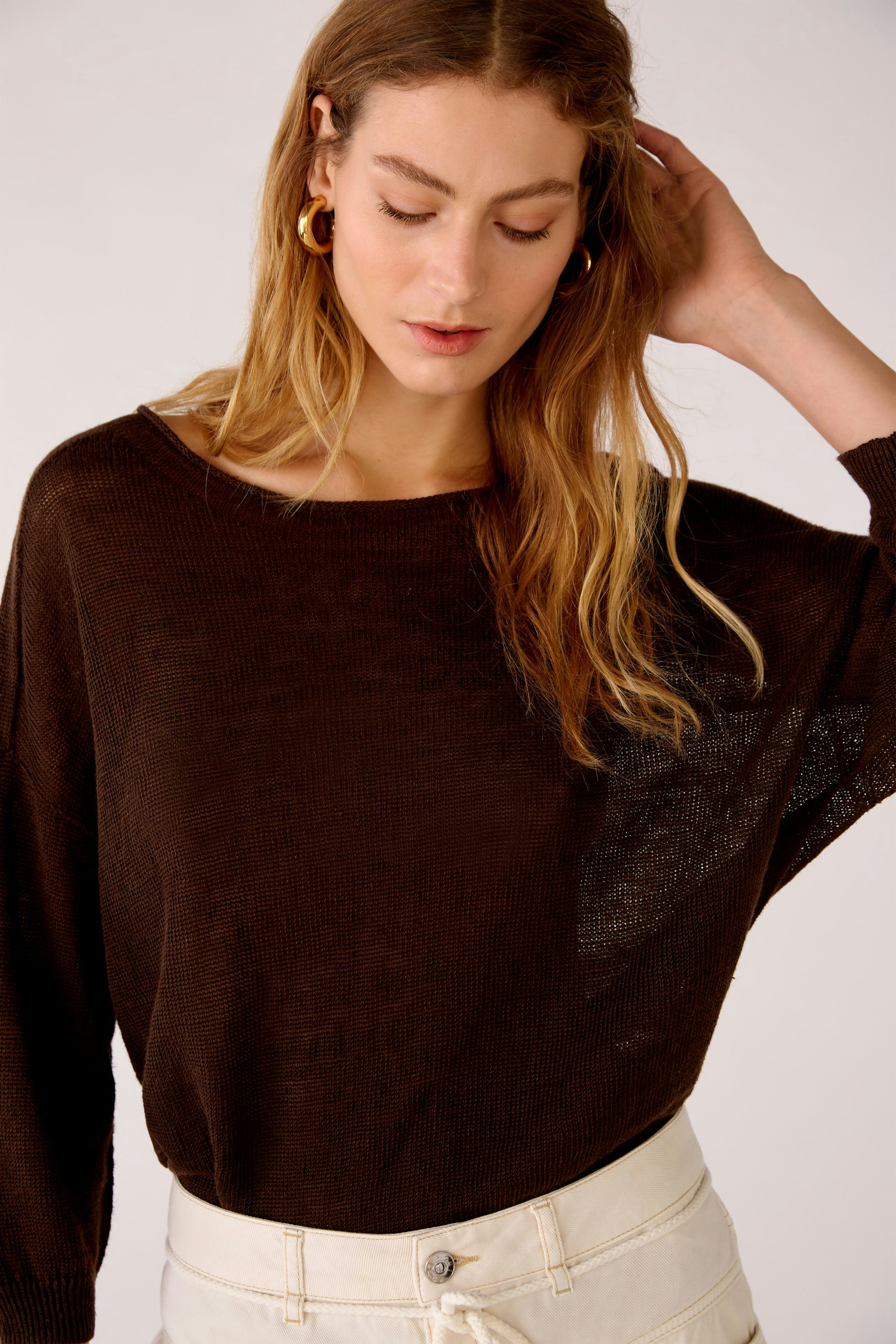 Bild 5 von Pullover 100% Leinen in chocolate fudge | Oui