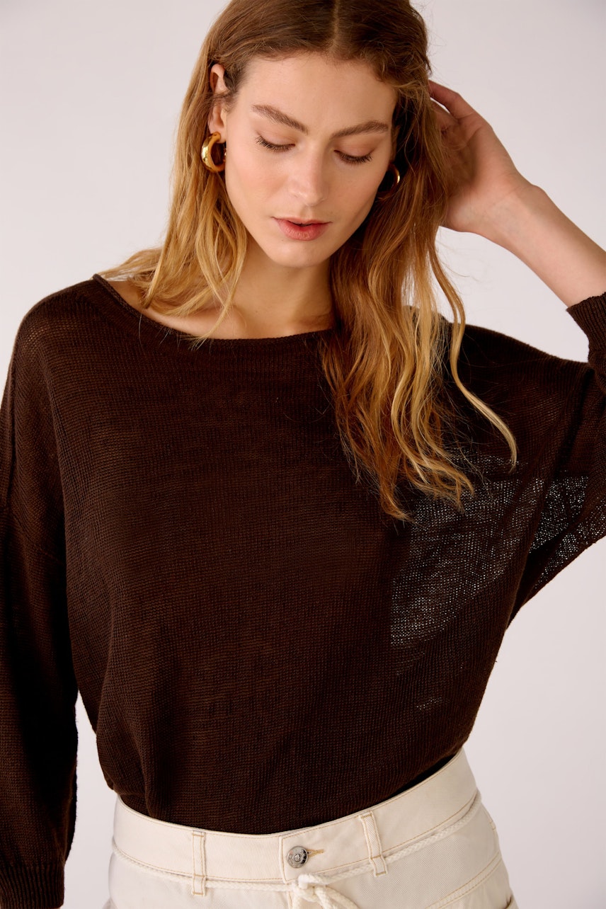 Bild 5 von Pullover 100% Leinen in chocolate fudge | Oui