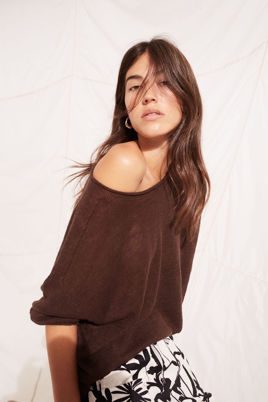 Bild 7 von Pullover 100% Leinen in chocolate fudge | Oui