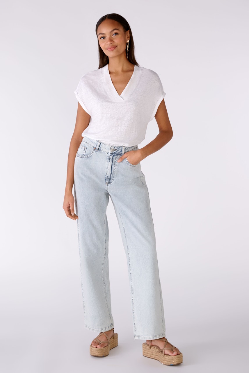 Bild 1 von T-shirt 100% linen in optic white | Oui
