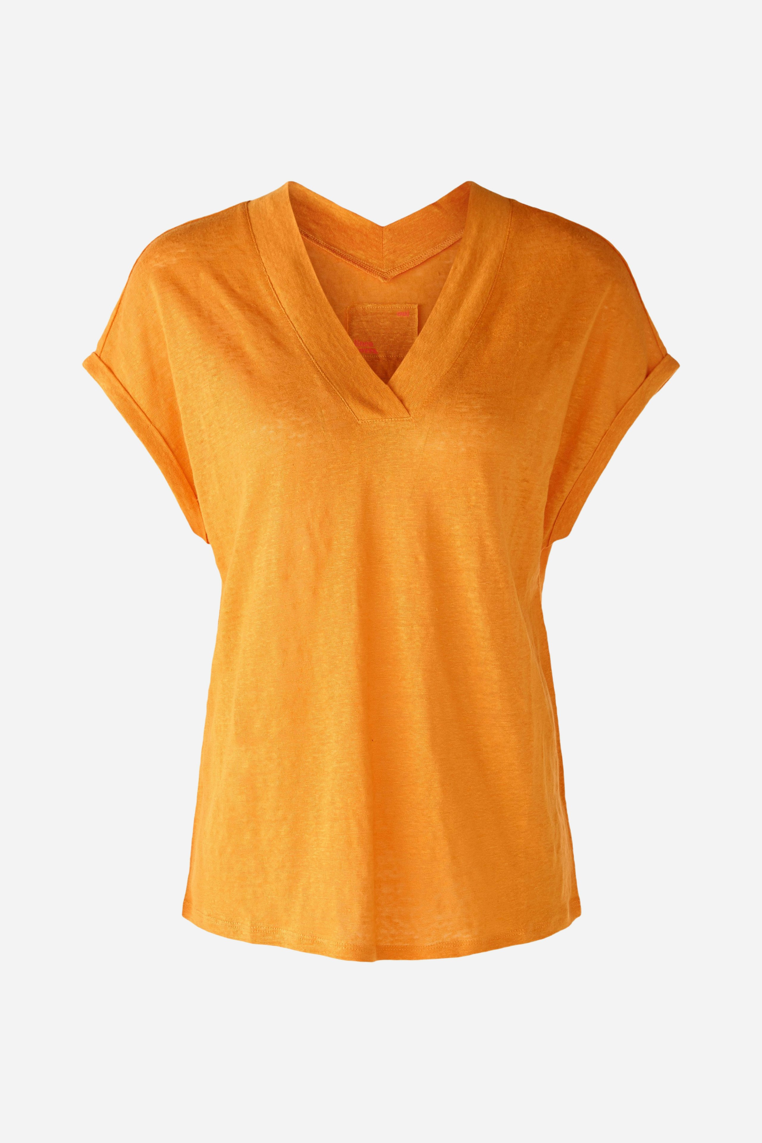 Bild 7 von T-shirt 100% linen in flame orange | Oui