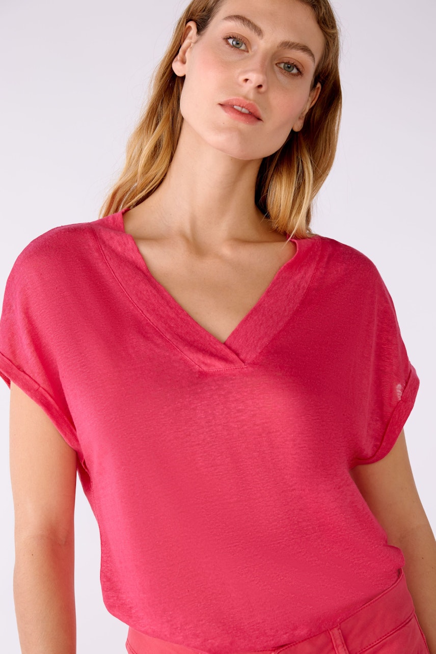 Bild 4 von T-Shirt 100% Leinen in raspberry sorbet | Oui