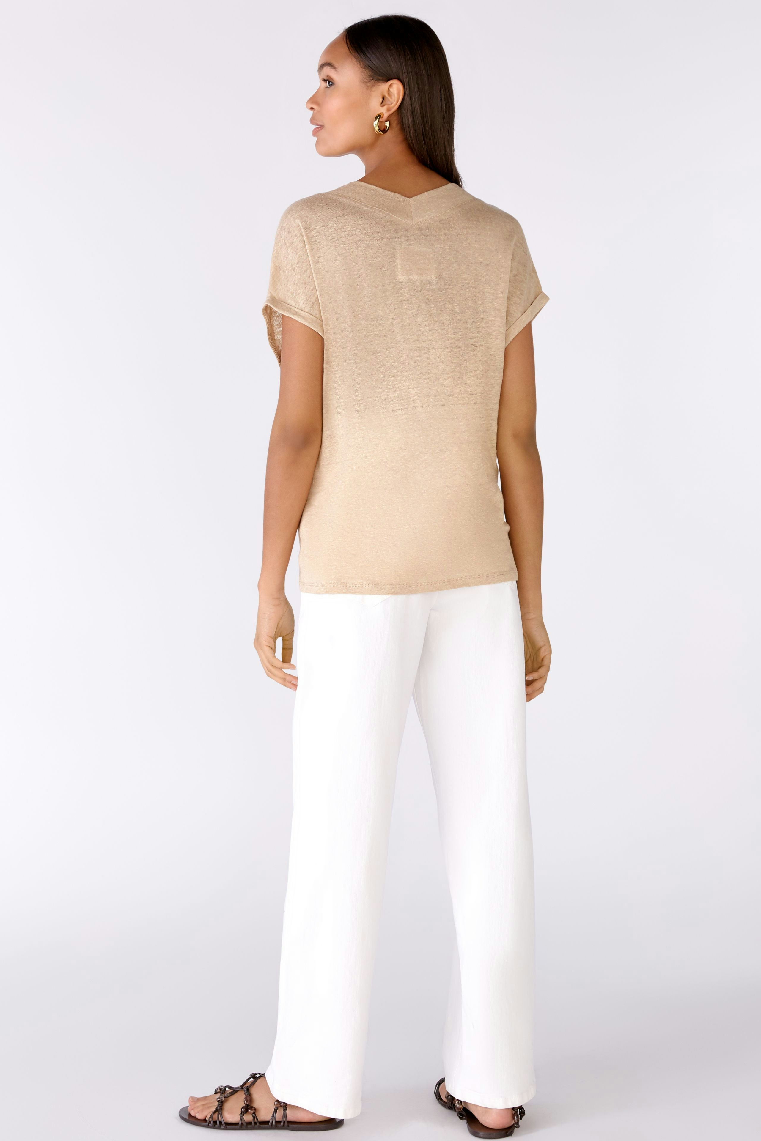 Bild 3 von T-Shirt 100% Leinen in light stone | Oui