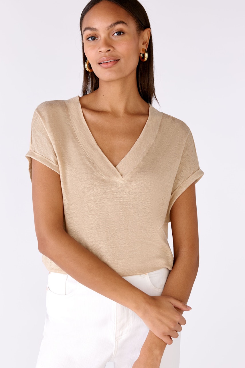 Bild 5 von T-shirt 100% linen in light stone | Oui