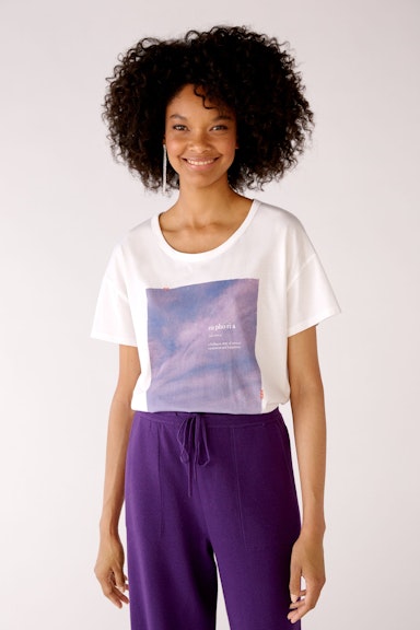 Bild 1 von T-shirt with placed motif in optic white | Oui