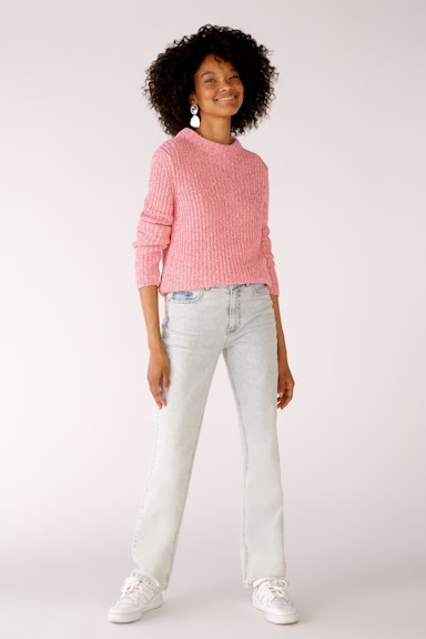 Bild 2 von Knitted pullover with stand-up collar in pink rose | Oui