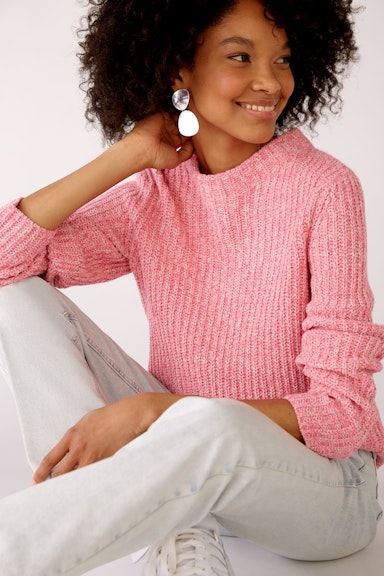 Bild 5 von Knitted pullover with stand-up collar in pink rose | Oui