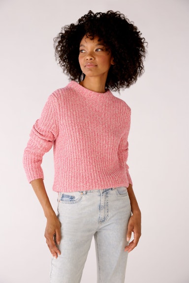 Bild 1 von Knitted pullover with stand-up collar in pink rose | Oui