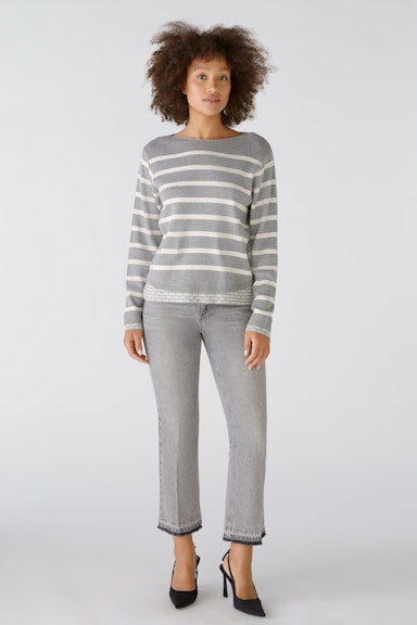 Bild 2 von Pullover reine Baumwolle in grey white | Oui