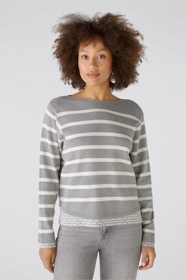 Bild 3 von Pullover pure cotton in grey white | Oui