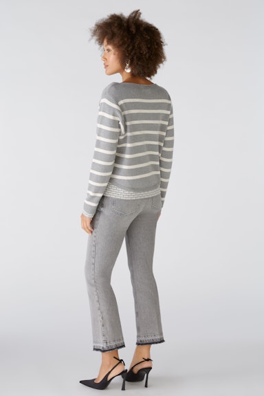 Bild 4 von Pullover reine Baumwolle in grey white | Oui