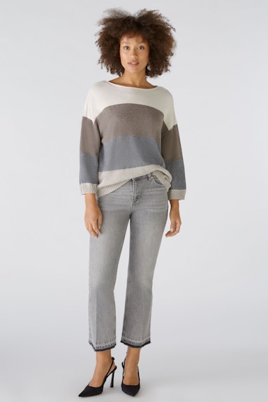 Bild 2 von Pullover with cotton and viscose in ltbrown white | Oui