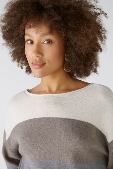 Bild 5 von Pullover with cotton and viscose in ltbrown white | Oui