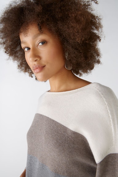 Bild 1 von Pullover with cotton and viscose in ltbrown white | Oui