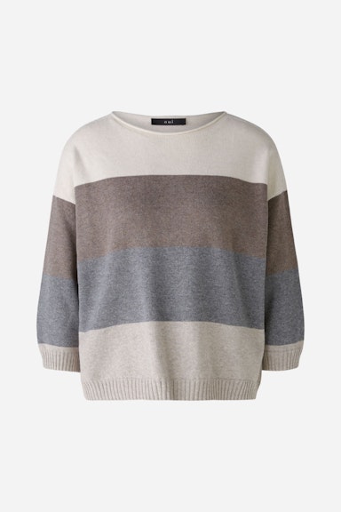 Bild 6 von Pullover with cotton and viscose in ltbrown white | Oui