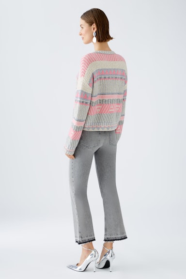 Bild 3 von Pullover with bright yarn in lt grey offwhit | Oui