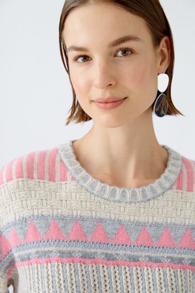 Bild 4 von Pullover with bright yarn in lt grey offwhit | Oui