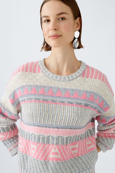 Bild 5 von Pullover with bright yarn in lt grey offwhit | Oui