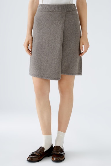 Bild 2 von Knitted skirt wool blend in smoky taupe | Oui