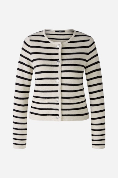 Bild 1 von Cardigan cotton blend in white black | Oui