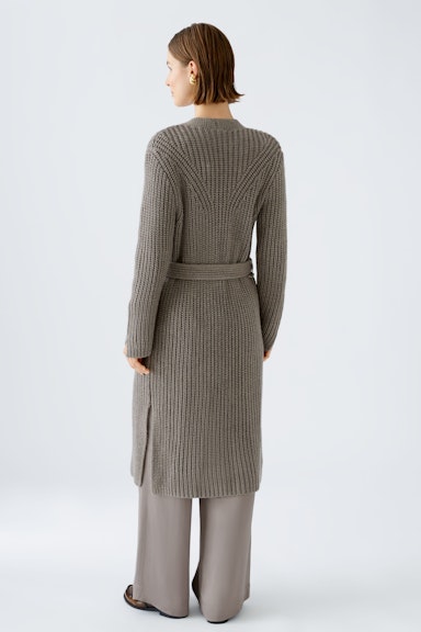 Bild 3 von Knitted coat with wool in smoky taupe | Oui