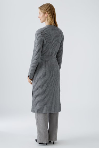 Bild 4 von Knitted coat with wool in grey | Oui